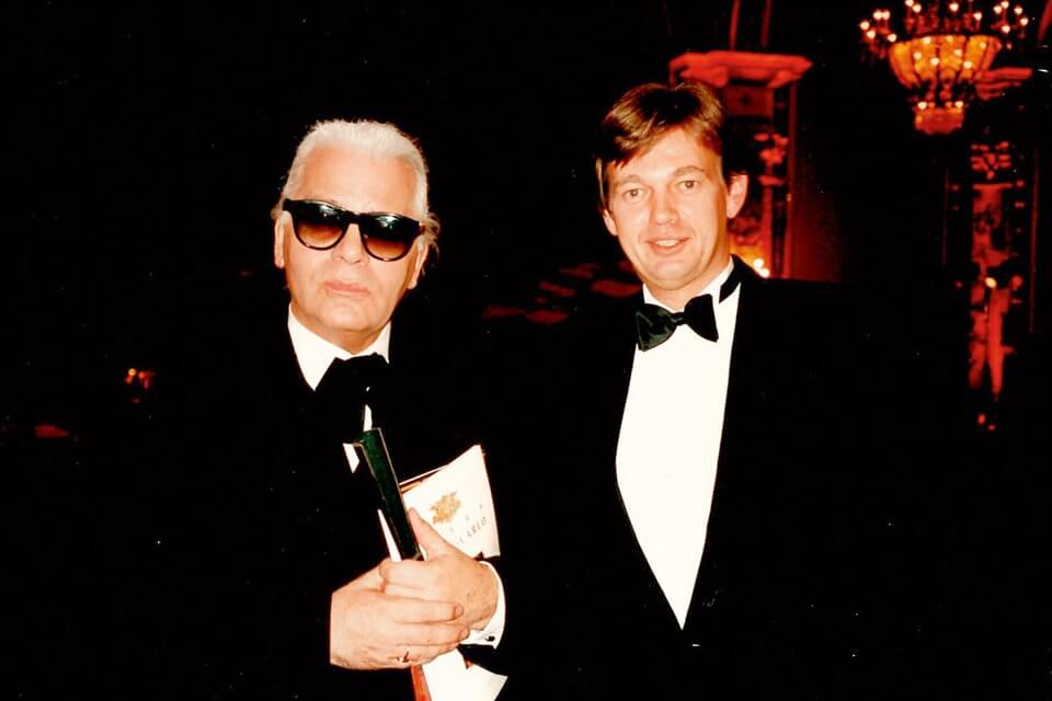 Matthias Prinz und Karl Lagerfeld